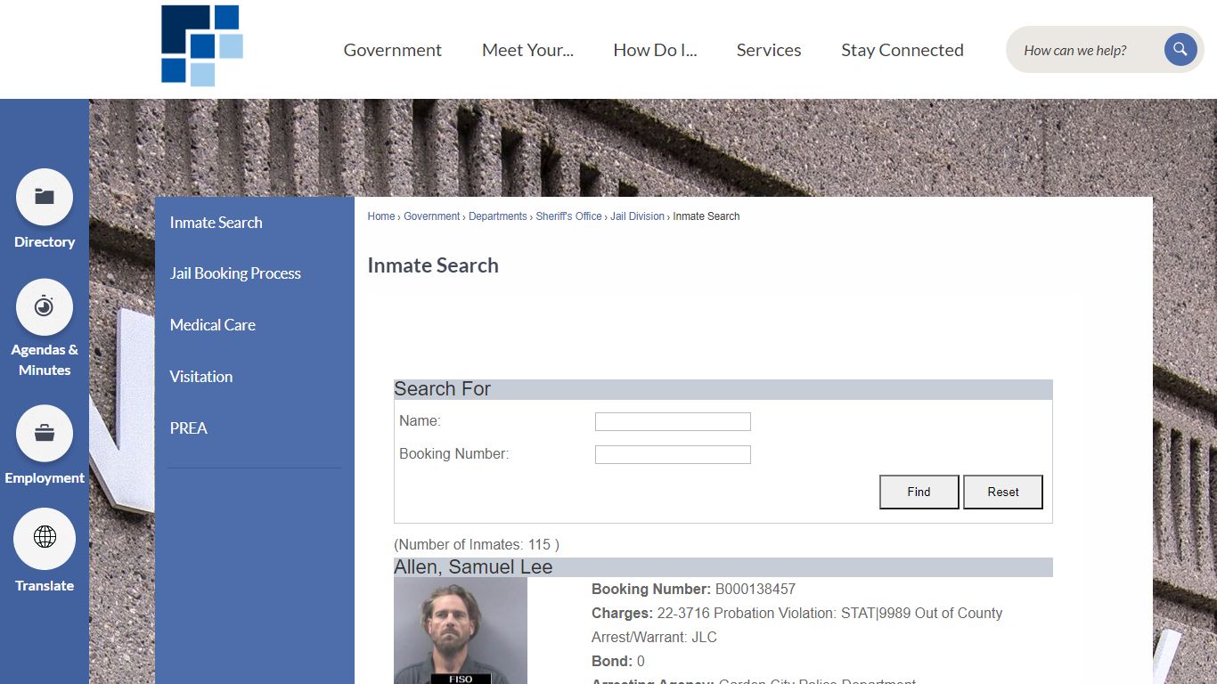 Inmate Search | Finney County, KS - Official Website